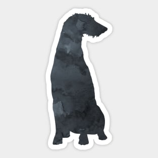 Deerhound Black Silhouette Art Sticker